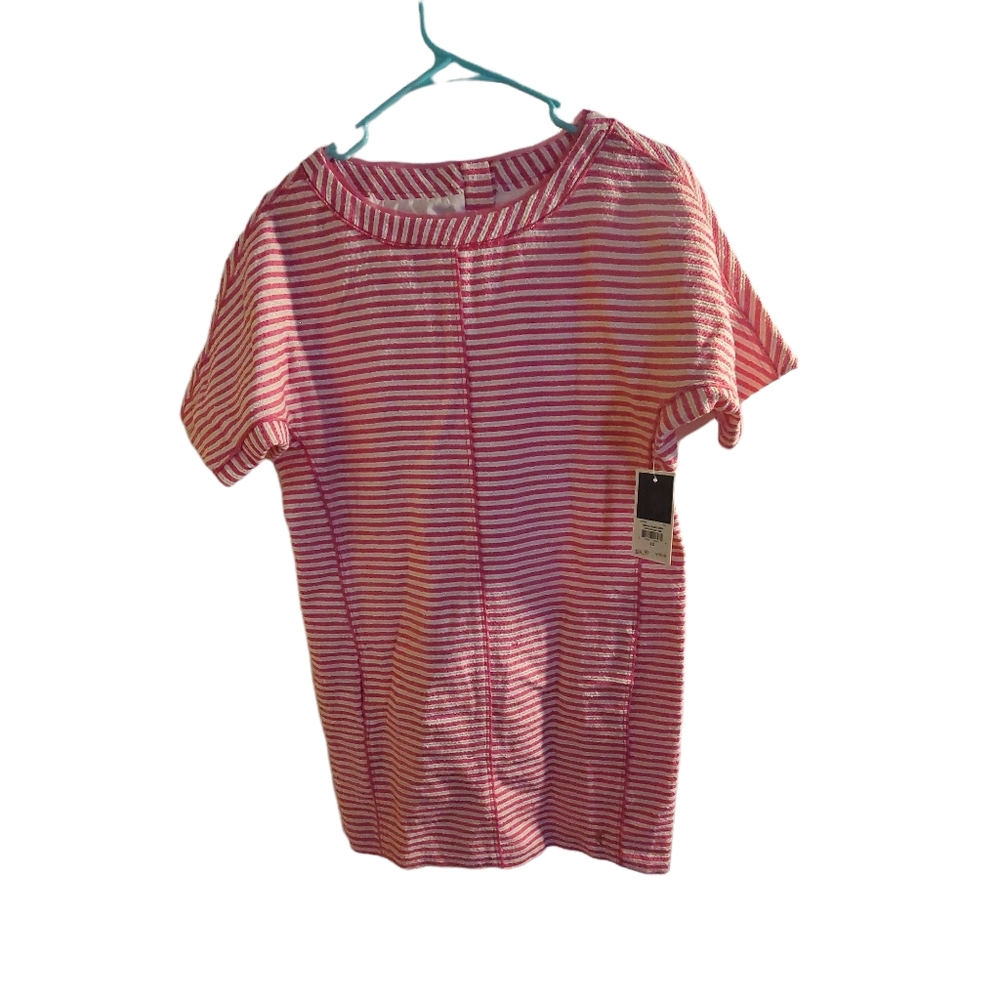 Juicy Couture Coral Striped Metallic Mini Dress 8